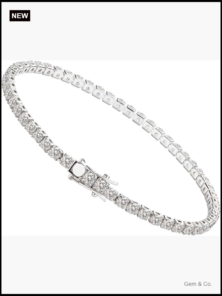 3mm Moissanite Tennis Bracelet With Double Safety Buckle